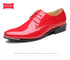 Elegant Oxford Dress Shoes for Men - Luxurious Patent Leather Formal Footwear for Weddings and Office Events, Sizes 38-48, Soft Rubber Outsole and Pointed Toe Design